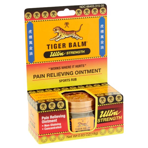 Tiger Balm Ultra Strength Pain Relieving Ointment Non-Staining 18 gm, Item# BLO12283