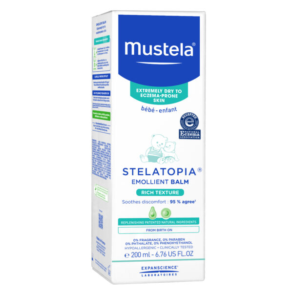 Mustela Stelatopia Baby Emollient Balm, Fragrance-Free Balm for Eczema-Prone Skin, 6.7 Oz, Item#  BLO12585