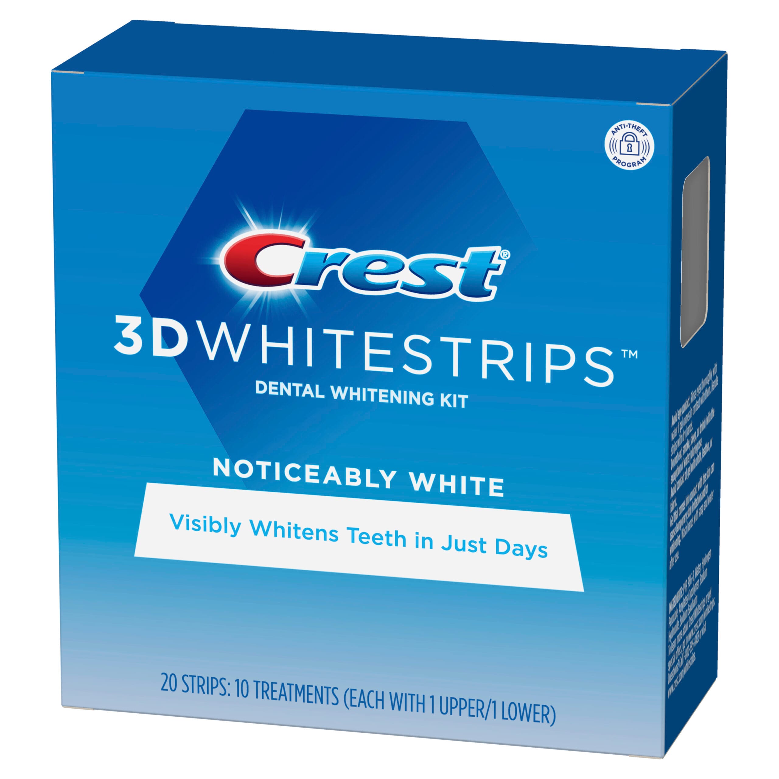 Crest 3D Whitestrips Noticeably White Teeth Whitening Kit, 10 Treatments, Item# BLO12754