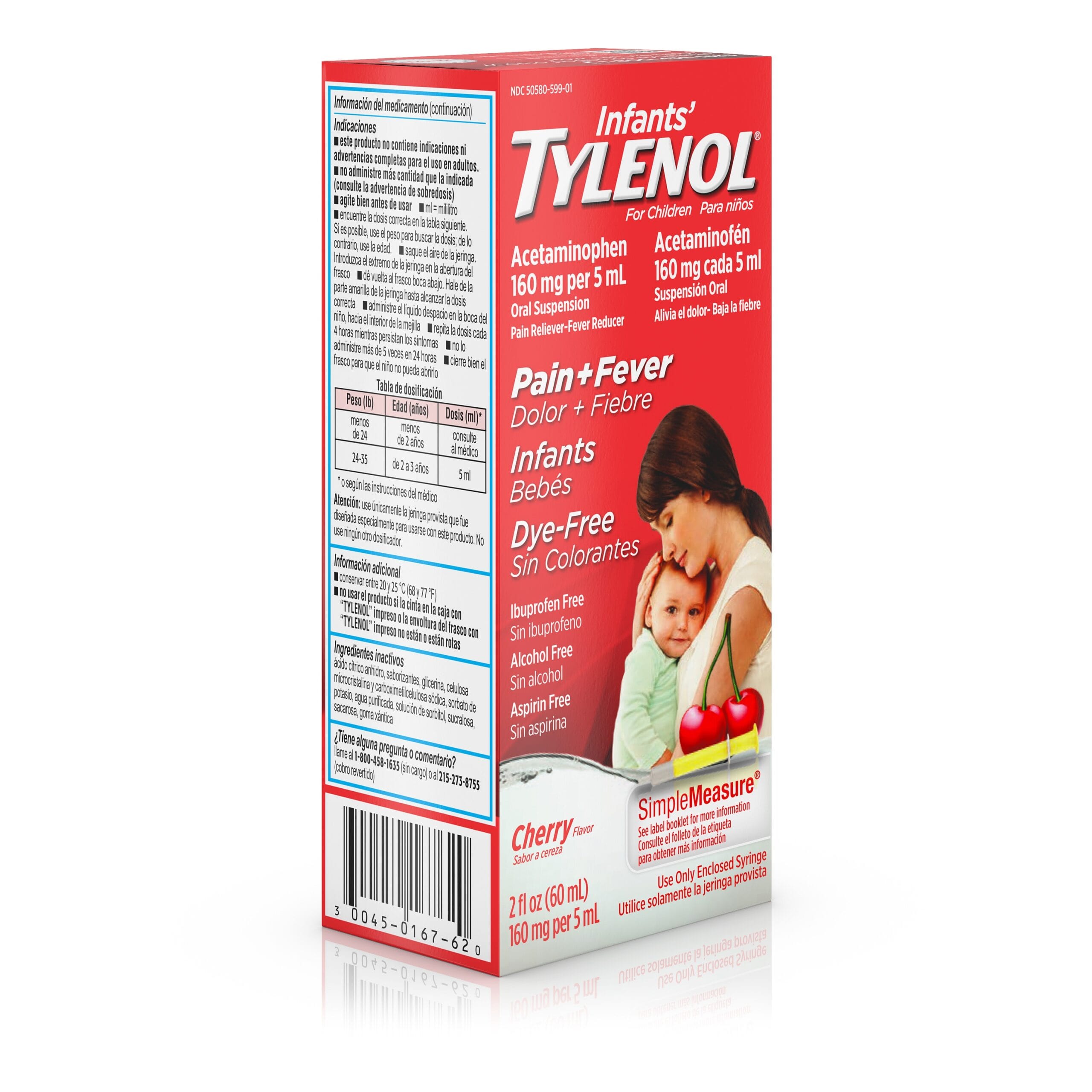 60687b1f-5054-4aca-85f1-819ef1f09cd2_1.80a9cff9cbd5929878aceebe60723916-2 Infants' Tylenol Acetaminophen Medicine, Dye-Free Cherry, 2 fl. oz, Item# BLO12263