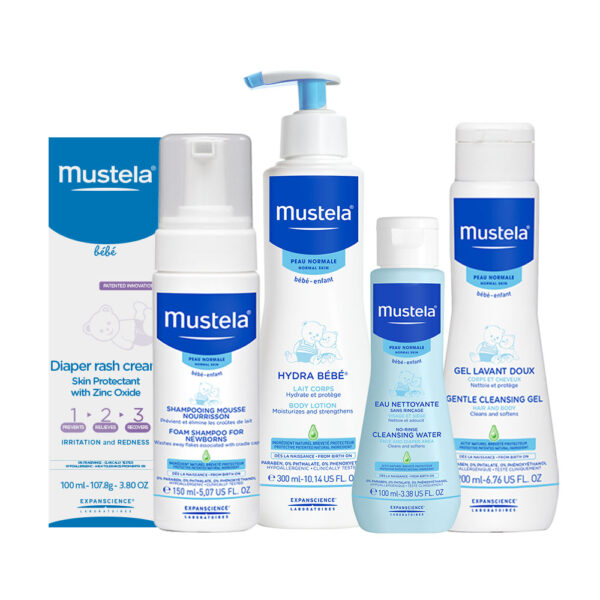 Mustela Newborn Arrival Gift Set, Baby Bath & Skin Care with Natural Avocado Perseose, 5 Items, Item#  BLO12571