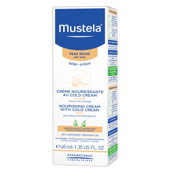 Mustela Baby Nourishing Cream with Cold Cream, Baby Face Cream for Dry Skin, 1.4 Oz, Item#  BLO12606