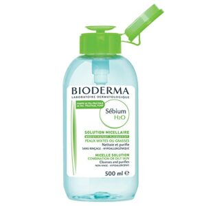 Bioderma Sébium H2O Purifying Micellar Cleansing Water and Makeup Removing Solution for Combination to Oily Skin - 16.7 fl.oz., Item# BLO12482